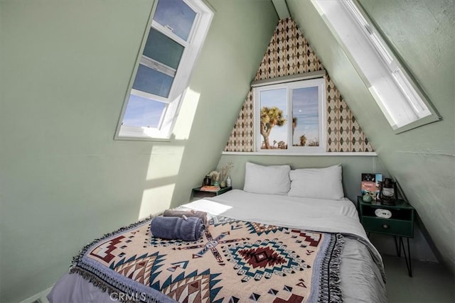 59427 La Crescenta Dr, Yucca Valley, CA 92284 - bedroom with vaulted ceiling