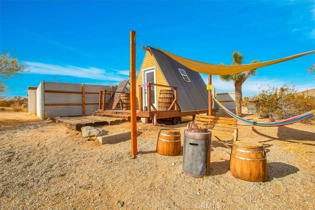 59427 La Crescenta Dr, Yucca Valley, CA 92284 - view of jungle gym featuring an outdoor structure