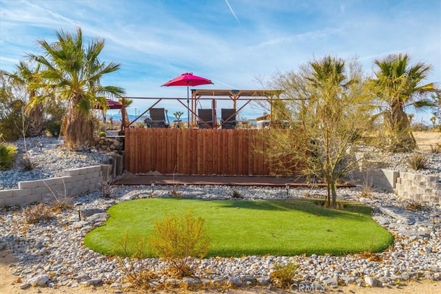 59427 La Crescenta Dr, Yucca Valley, CA 92284 - view of yard with fence