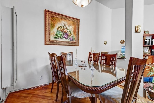 dining room featuring light hardwood / wood-style floors