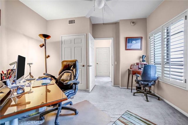 14326 Chandler Blvd Unit 5, Sherman Oaks, CA 91401 - carpeted office with a ceiling fan, baseboards, and visible vents