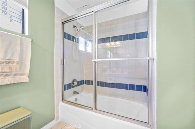 14326 Chandler Blvd Unit 5, Sherman Oaks, CA 91401 - bathroom featuring bath / shower combo with glass door and toilet