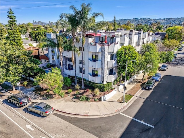 14326 Chandler Blvd Unit 5, Sherman Oaks, CA 91401 - drone / aerial view with a residential view and a mountain view