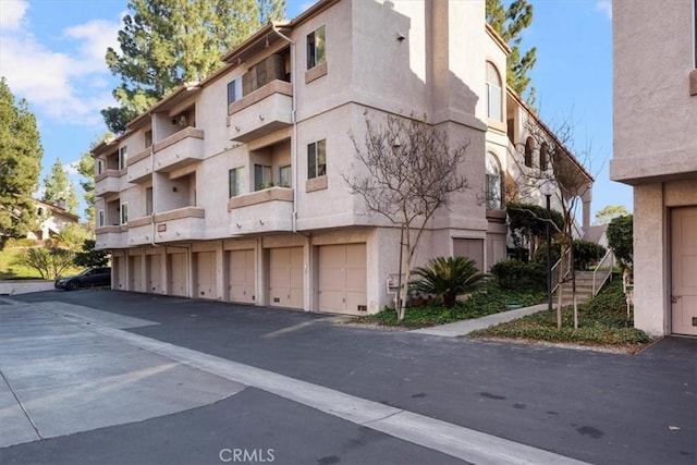 view of property with a garage