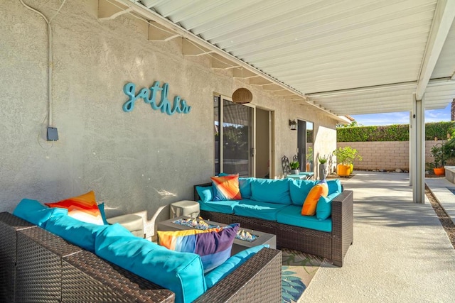 view of patio / terrace with outdoor lounge area