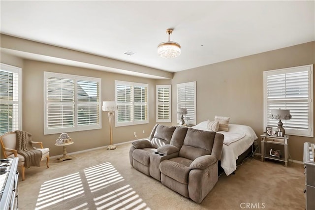 view of carpeted bedroom