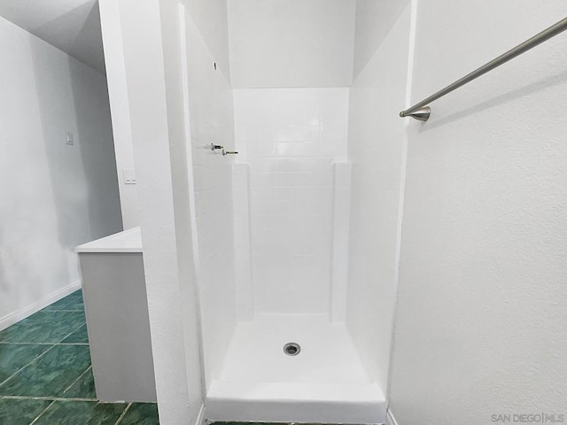 bathroom with walk in shower