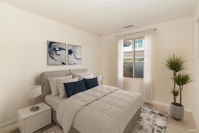 view of tiled bedroom