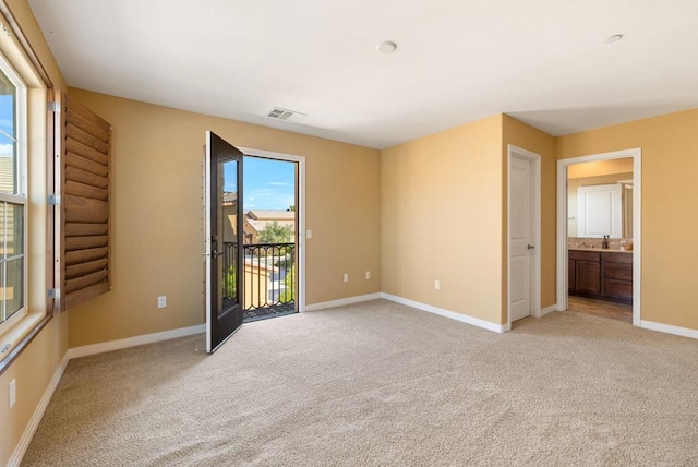 view of carpeted empty room