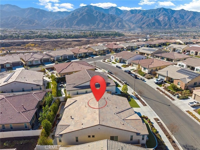 aerial view featuring a mountain view