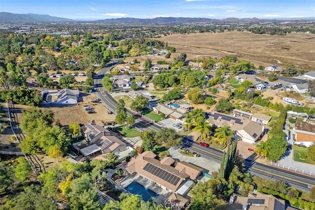 aerial view featuring a mountain view