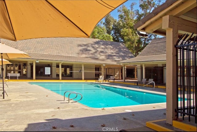 view of pool with a patio area