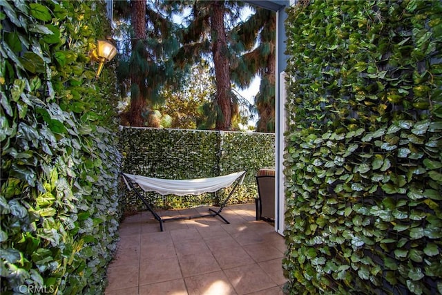 balcony with a patio