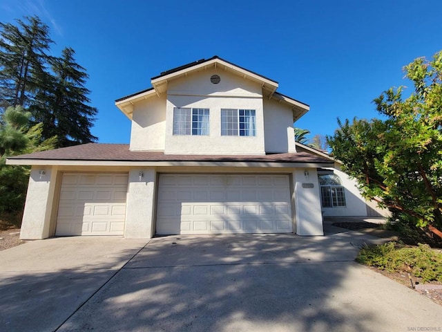 view of property with a garage