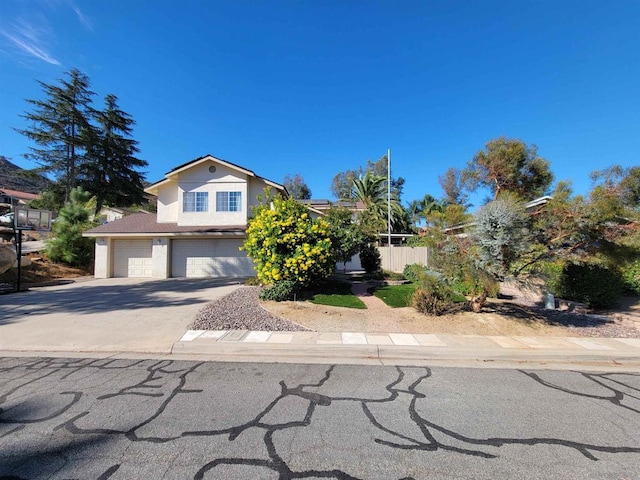 view of front of home featuring a garage