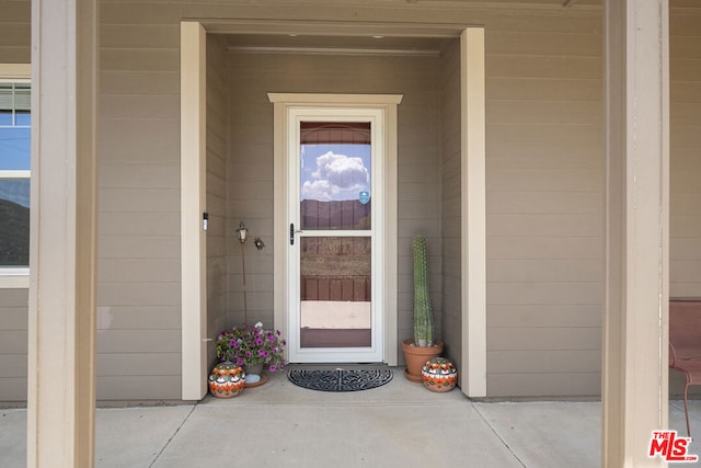 view of doorway to property