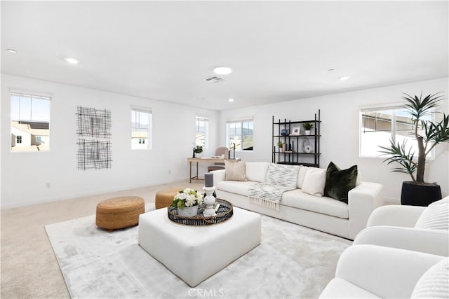 view of carpeted living room