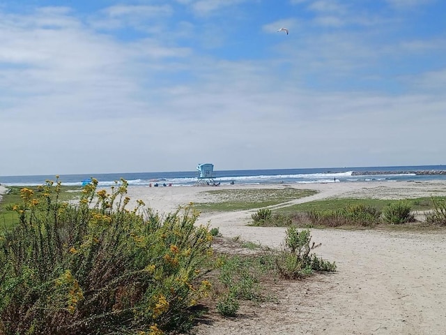 property view of water with a view of the beach