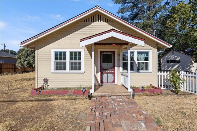 view of bungalow