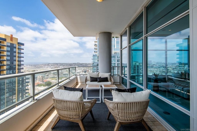 balcony with outdoor lounge area