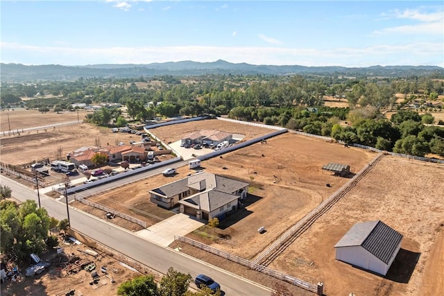 aerial view featuring a mountain view