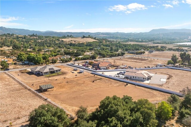 bird's eye view with a mountain view