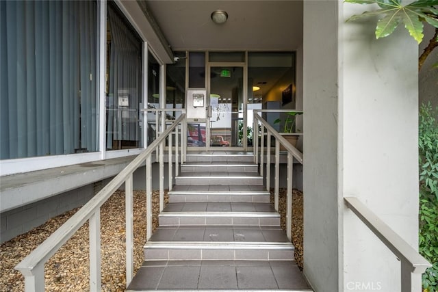 view of stairway