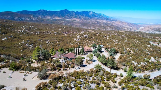 drone / aerial view with a mountain view