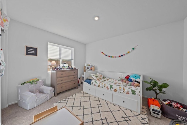 view of carpeted bedroom