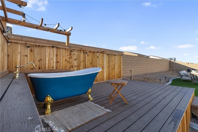 view of wooden terrace