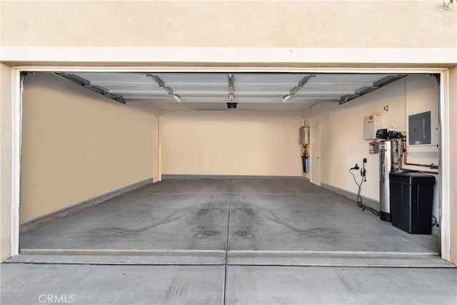 garage with electric panel