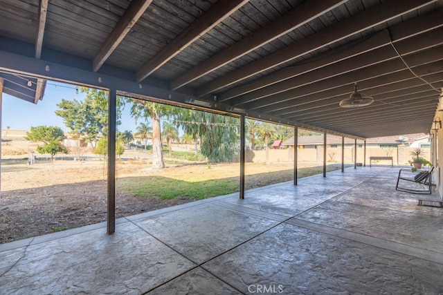 view of patio / terrace featuring ceiling fan