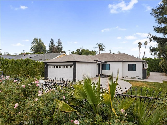 ranch-style house with a garage