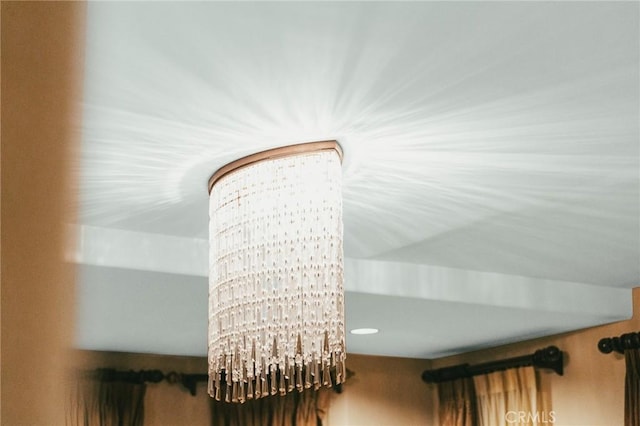 details featuring a notable chandelier