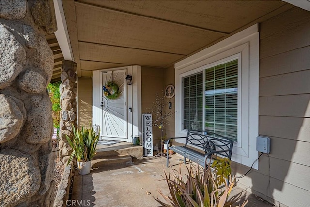 view of doorway to property