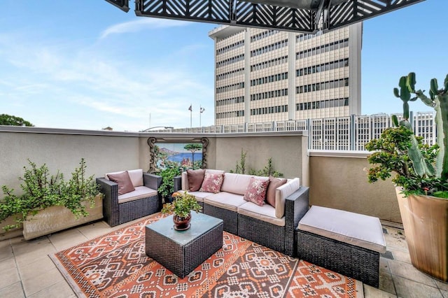 view of patio / terrace featuring outdoor lounge area