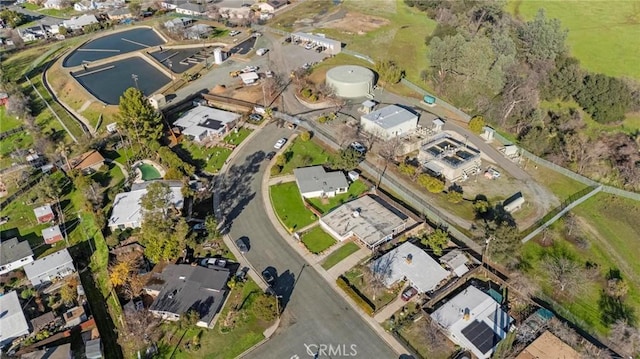 aerial view with a residential view