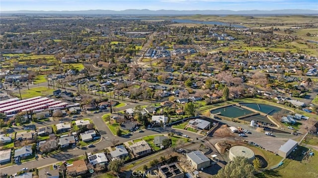 aerial view with a residential view and a mountain view