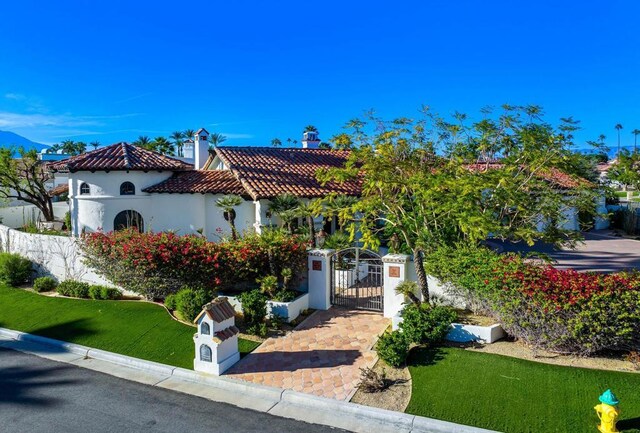 view of mediterranean / spanish house