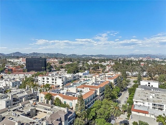 aerial view featuring a mountain view