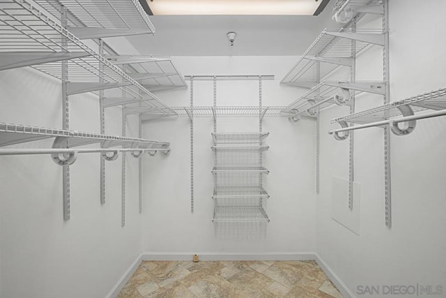 view of walk in closet