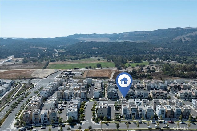 aerial view featuring a mountain view