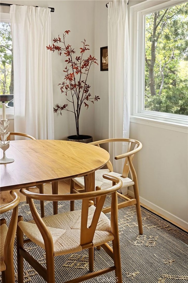 dining area with a healthy amount of sunlight