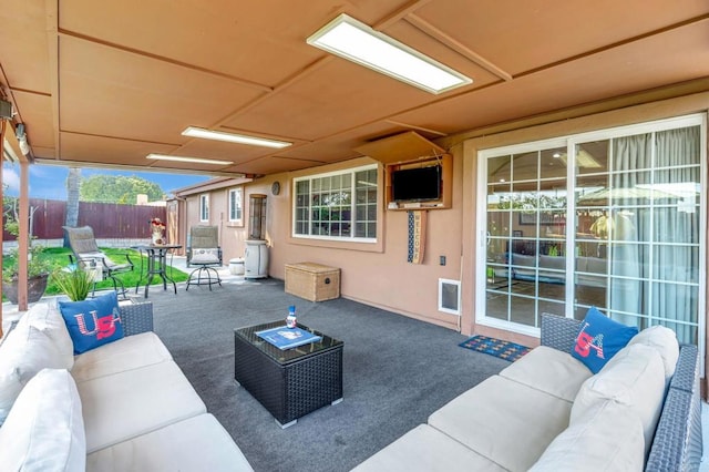 view of patio featuring outdoor lounge area