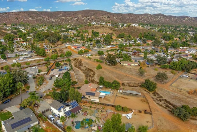 bird's eye view featuring a mountain view