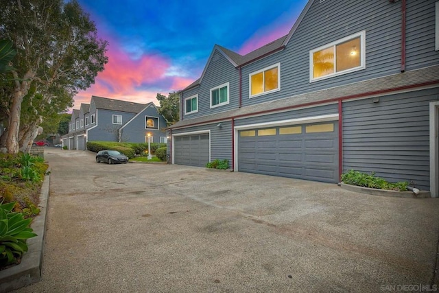 view of front of home featuring a garage