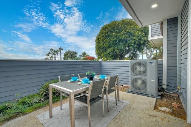 view of patio with ac unit