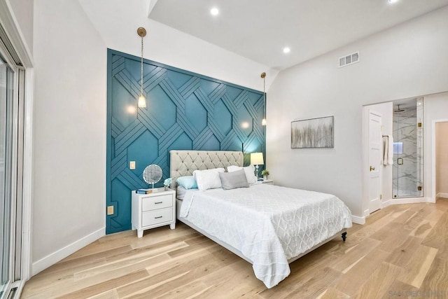 bedroom featuring wood-type flooring