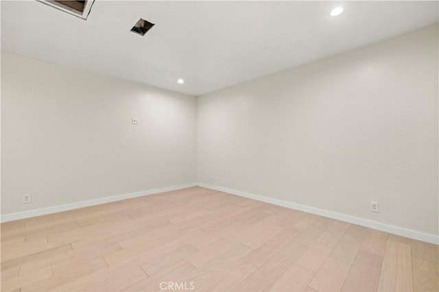 empty room featuring light hardwood / wood-style flooring