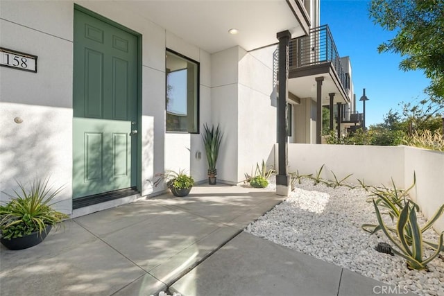 exterior space with a balcony